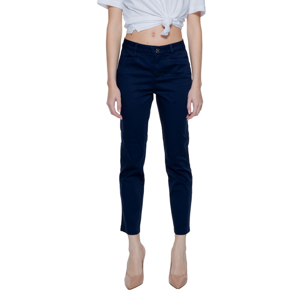 Pantalon décontracté en coton bleu Street One