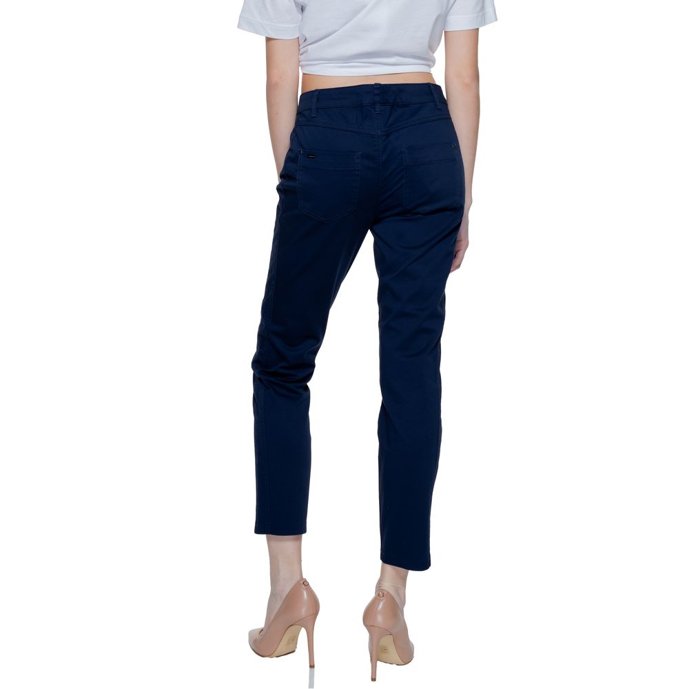 Pantalon décontracté en coton bleu Street One