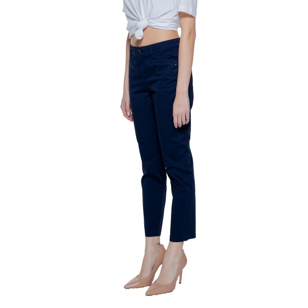 Pantalon décontracté en coton bleu Street One