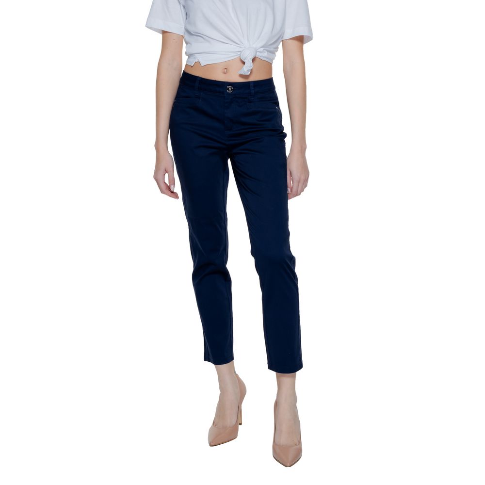 Pantalon décontracté en coton bleu Street One