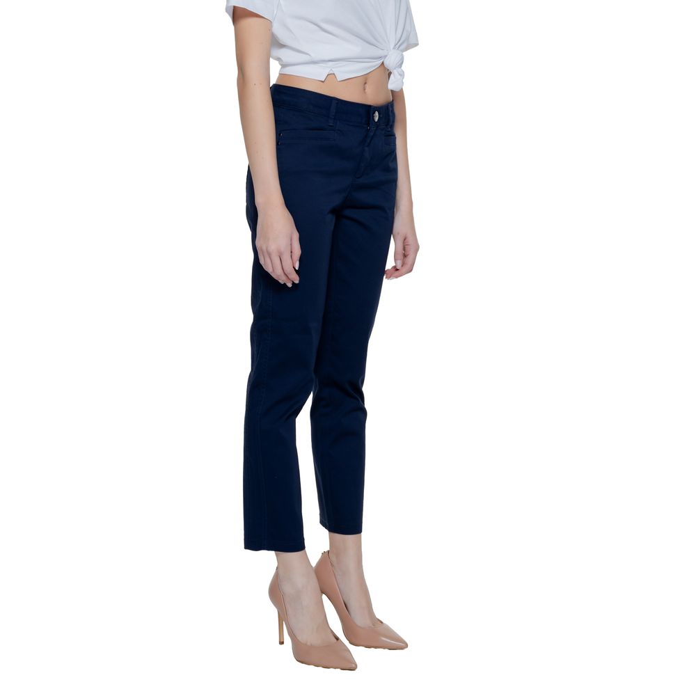 Pantalon décontracté en coton bleu Street One