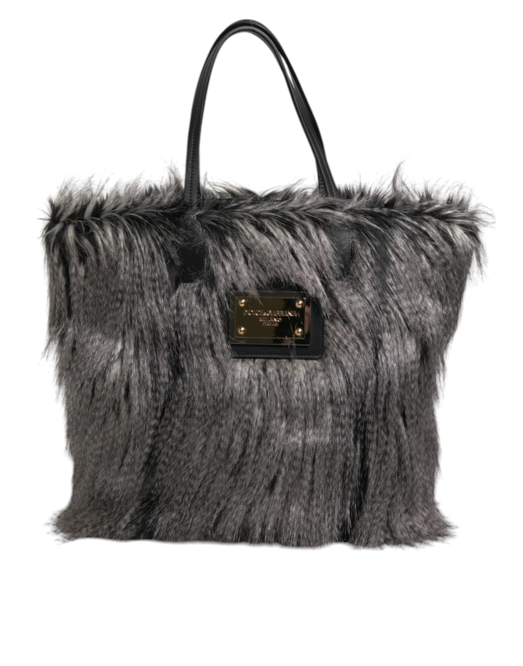 Sac cabas Dolce & Gabbana oversize en fausse fourrure noire