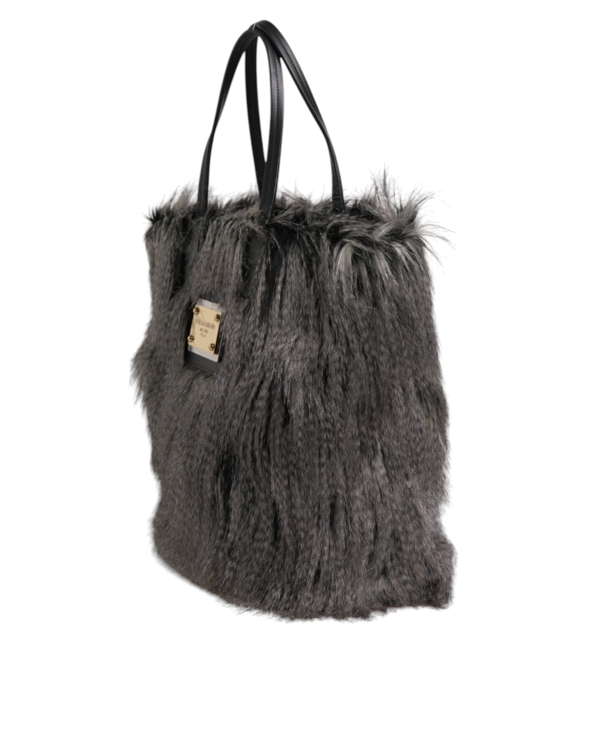 Sac cabas Dolce & Gabbana oversize en fausse fourrure noire