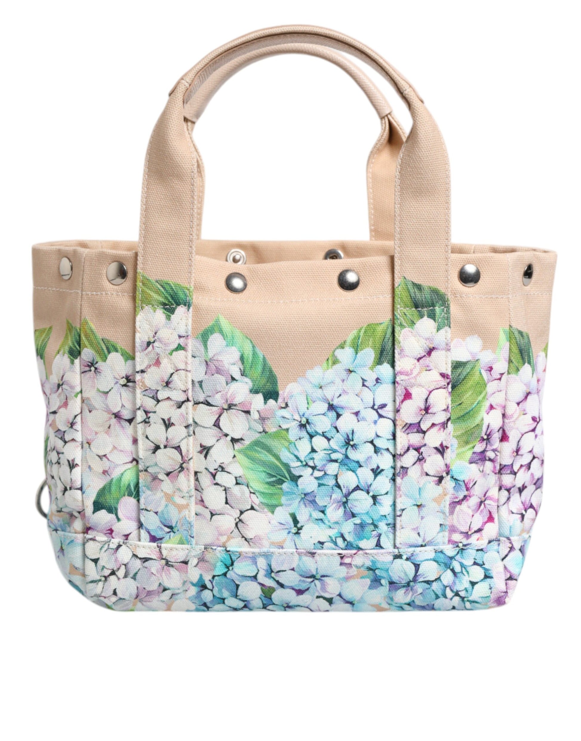 Dolce &amp; Gabbana – TANIA – Tragetasche aus Canvas mit mehrfarbigem Blumenmuster und Henkel