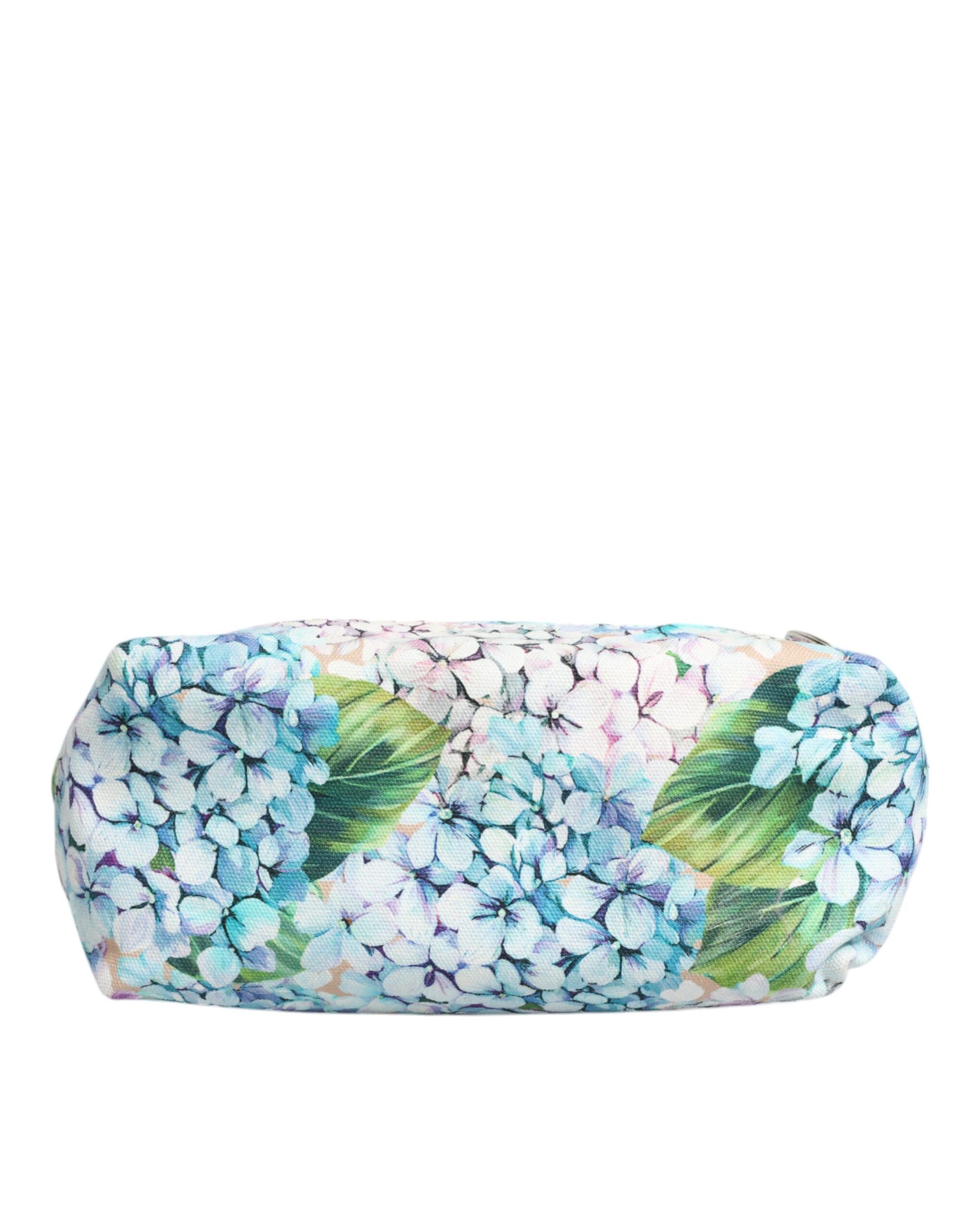 Dolce &amp; Gabbana – TANIA – Tragetasche aus Canvas mit mehrfarbigem Blumenmuster und Henkel