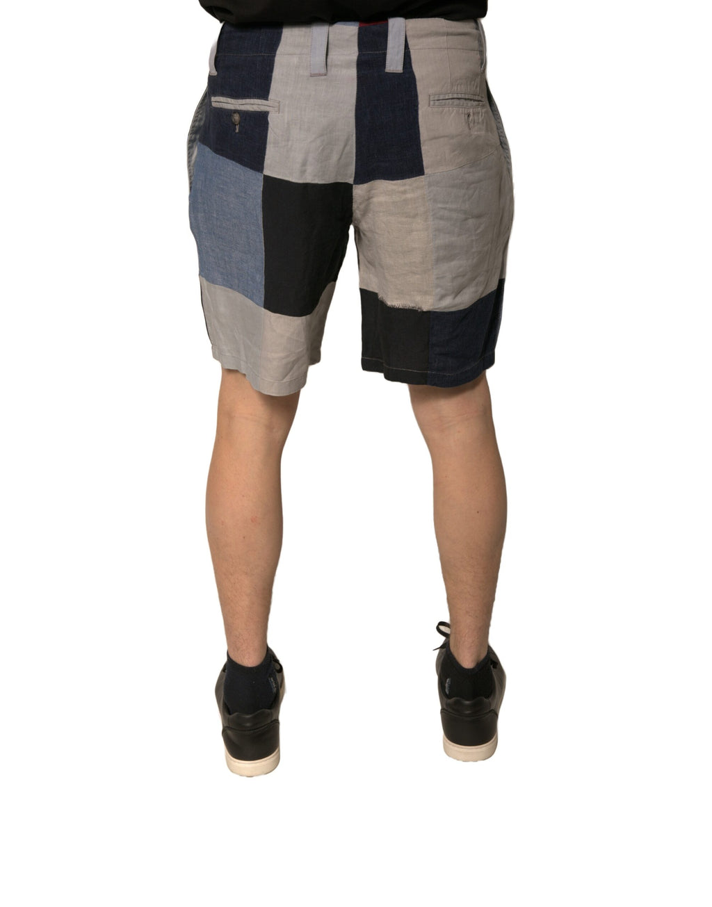 Shorts Chino Homme Dolce & Gabbana en Lin Patchwork Multicolore