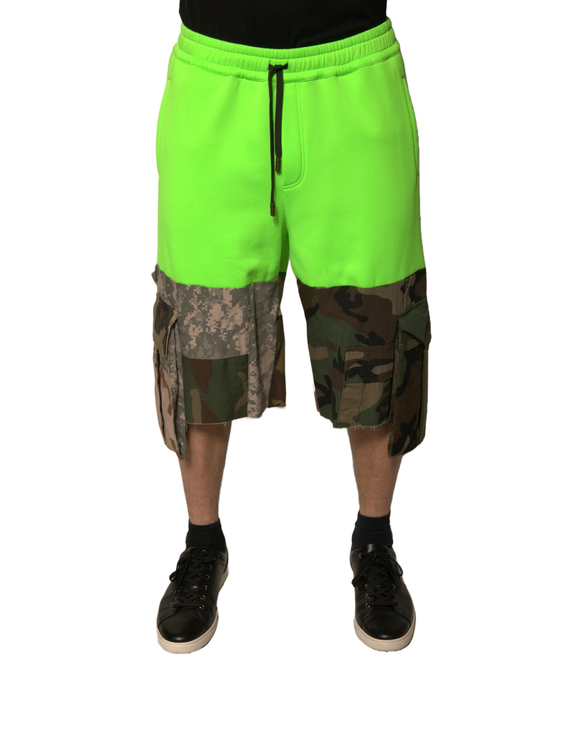 Short bermuda cargo patchwork vert Dolce & Gabbana