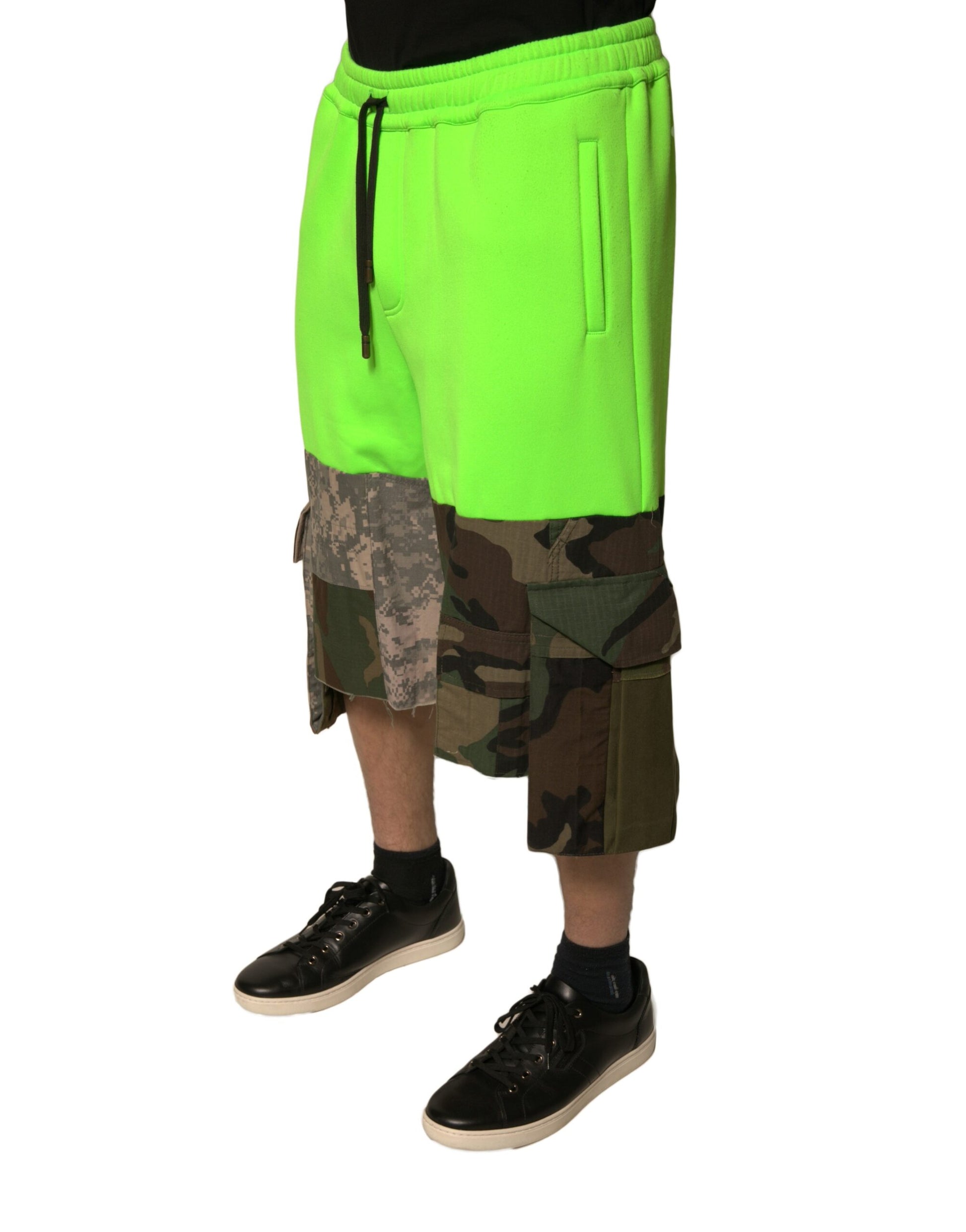 Short bermuda cargo patchwork vert Dolce & Gabbana
