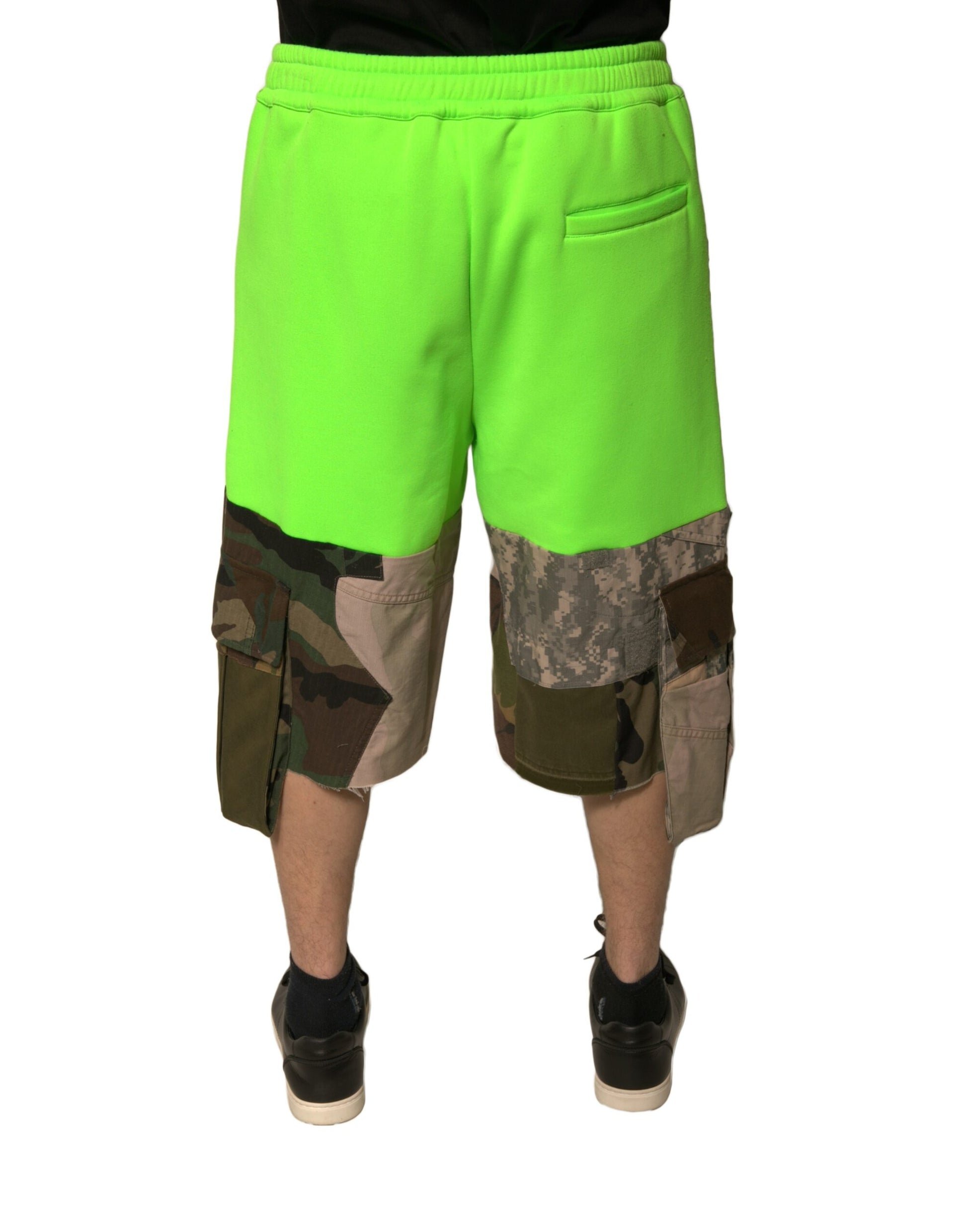Short bermuda cargo patchwork vert Dolce & Gabbana