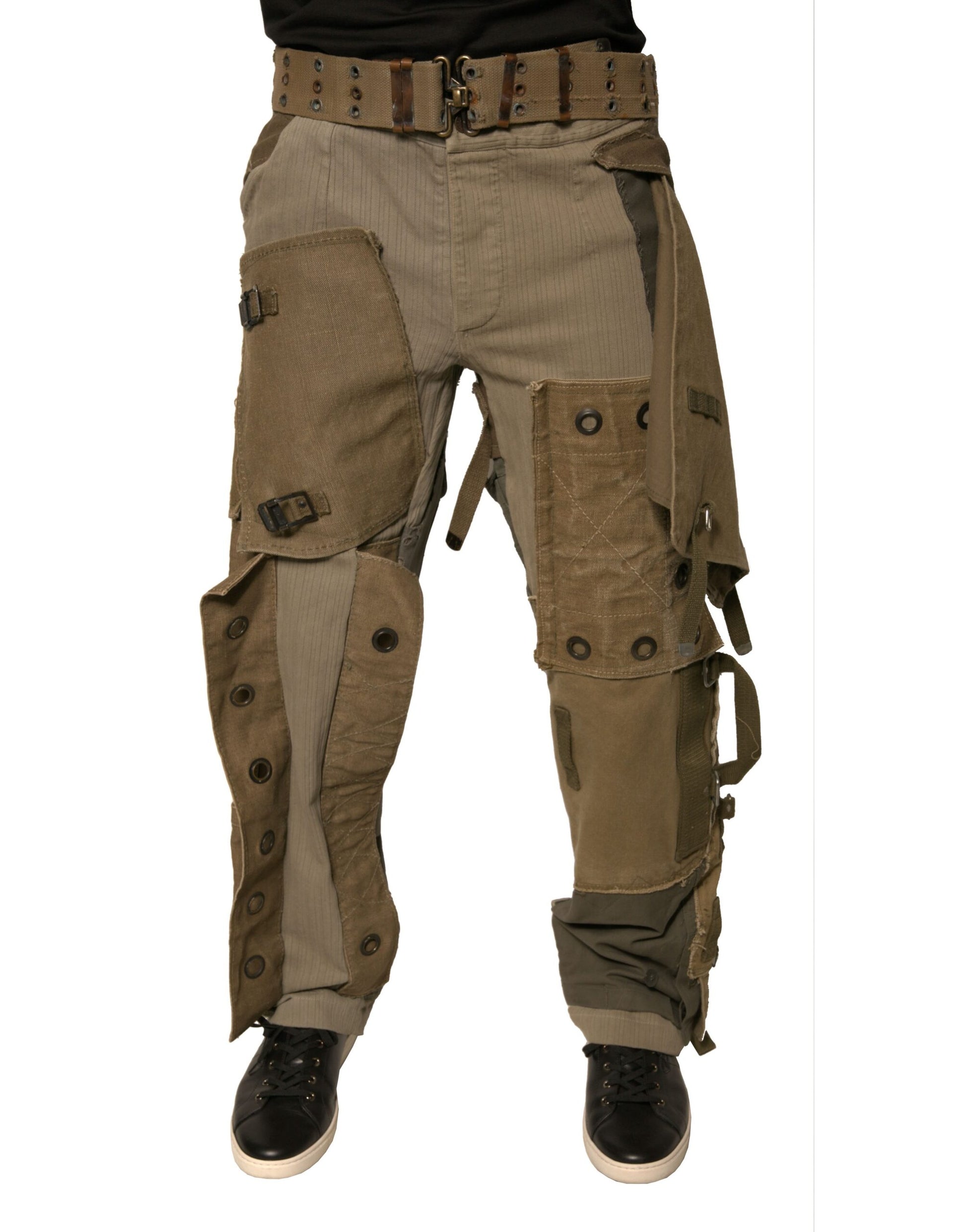 Pantalon cargo aviateur Dolce & Gabbana multicolore reconstruit