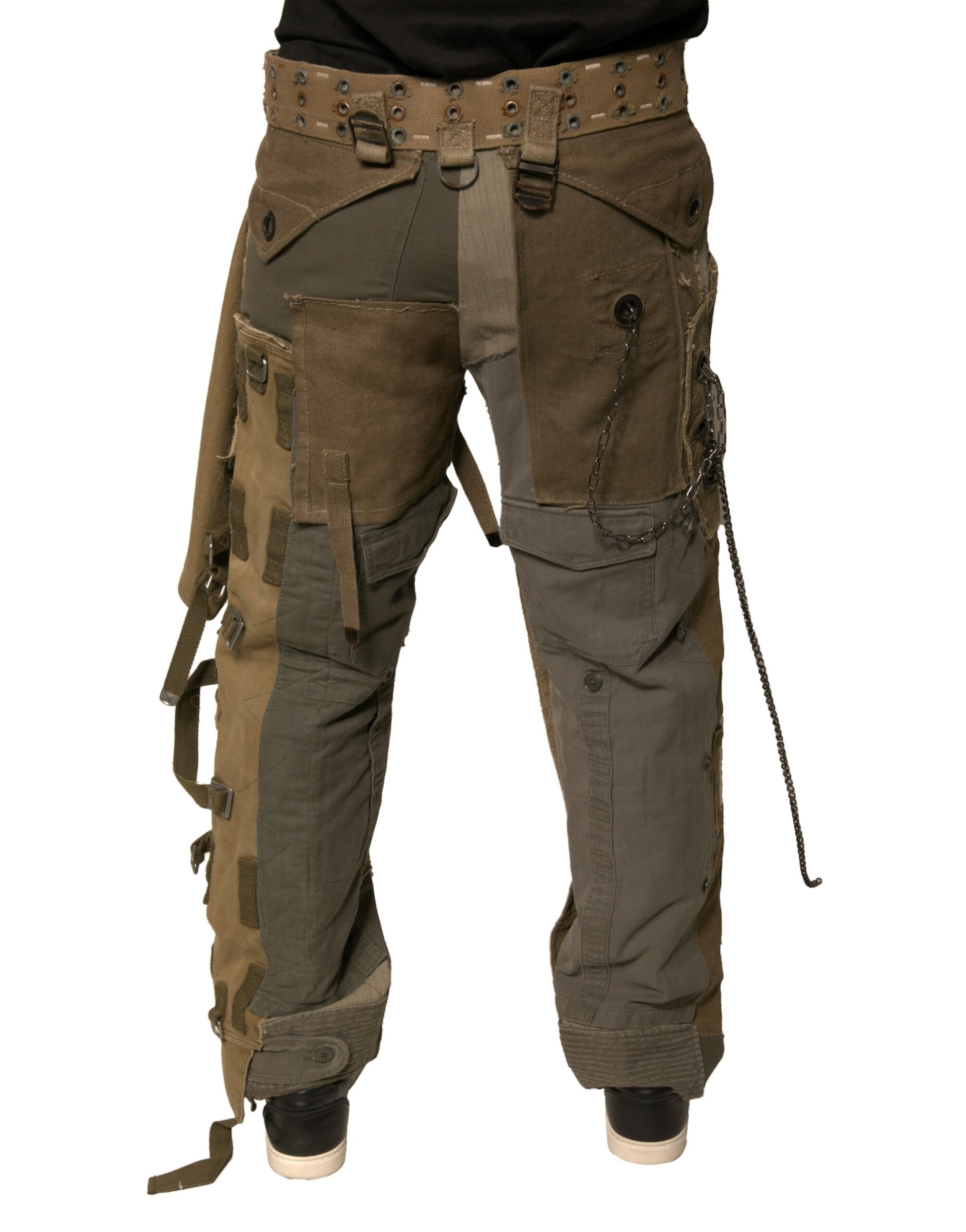 Pantalon cargo aviateur Dolce & Gabbana multicolore reconstruit