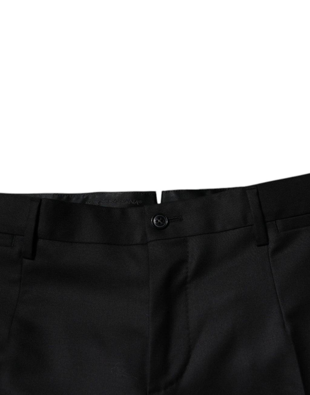 Pantalon de Costume Fuselé Noir en Laine Dolce & Gabbana