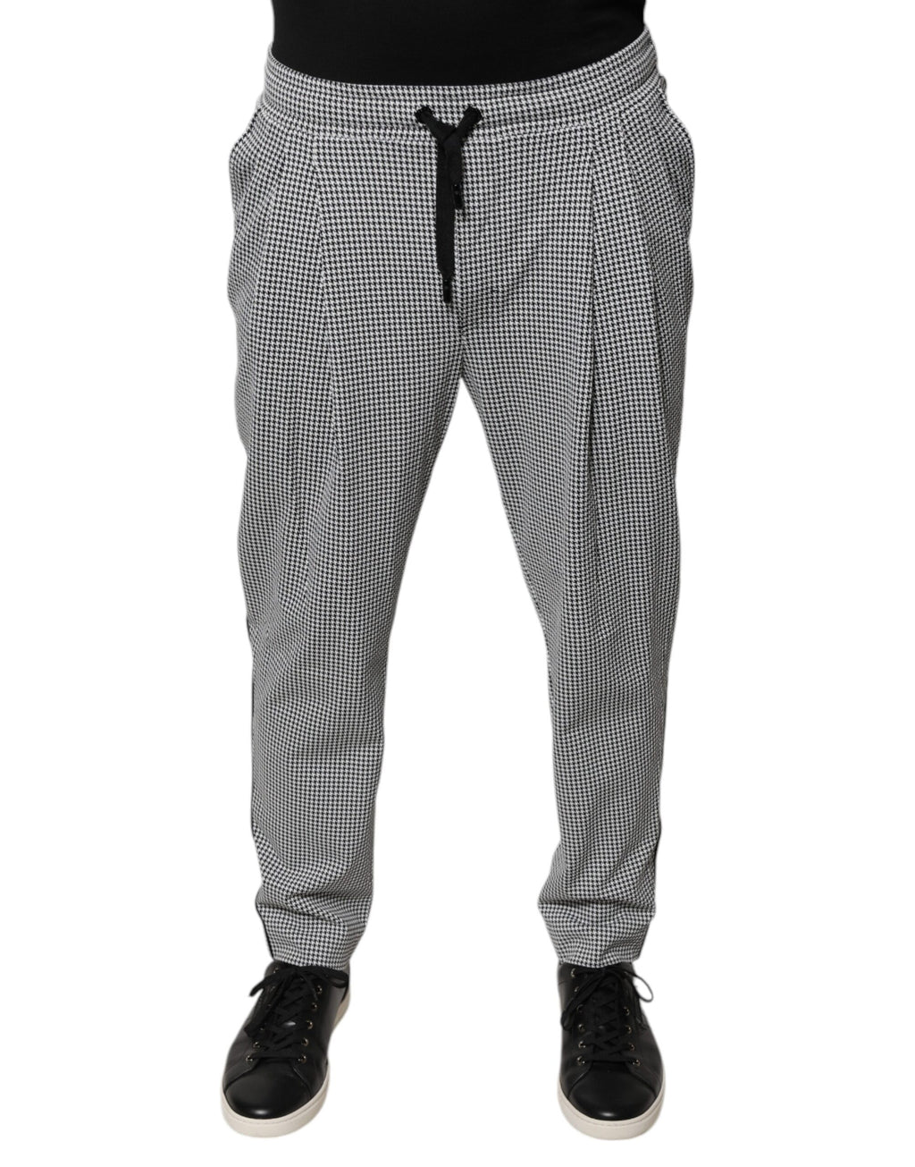 Pantalon de ville skinny Dolce & Gabbana en pied-de-poule noir et blanc