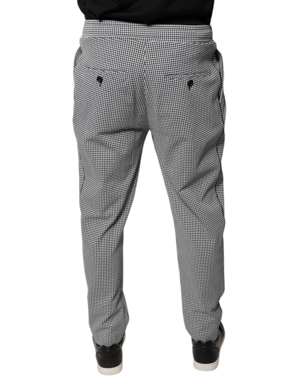 Pantalon de ville skinny Dolce & Gabbana en pied-de-poule noir et blanc