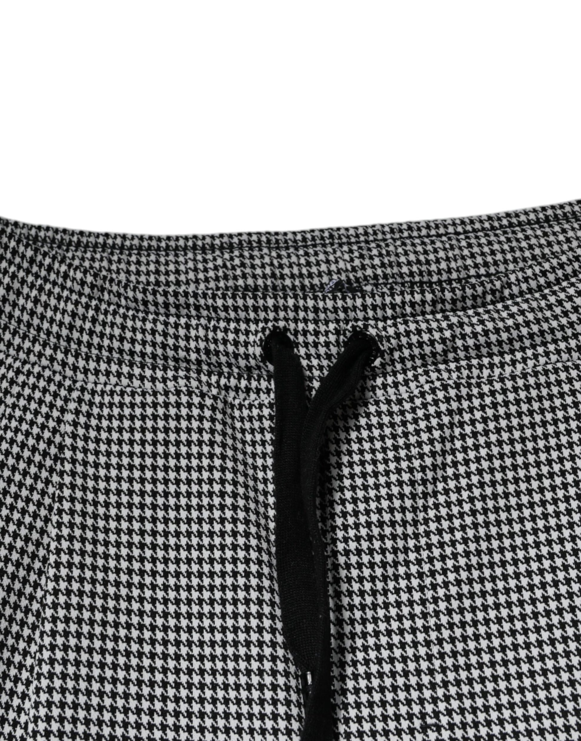Pantalon de ville skinny Dolce & Gabbana en pied-de-poule noir et blanc