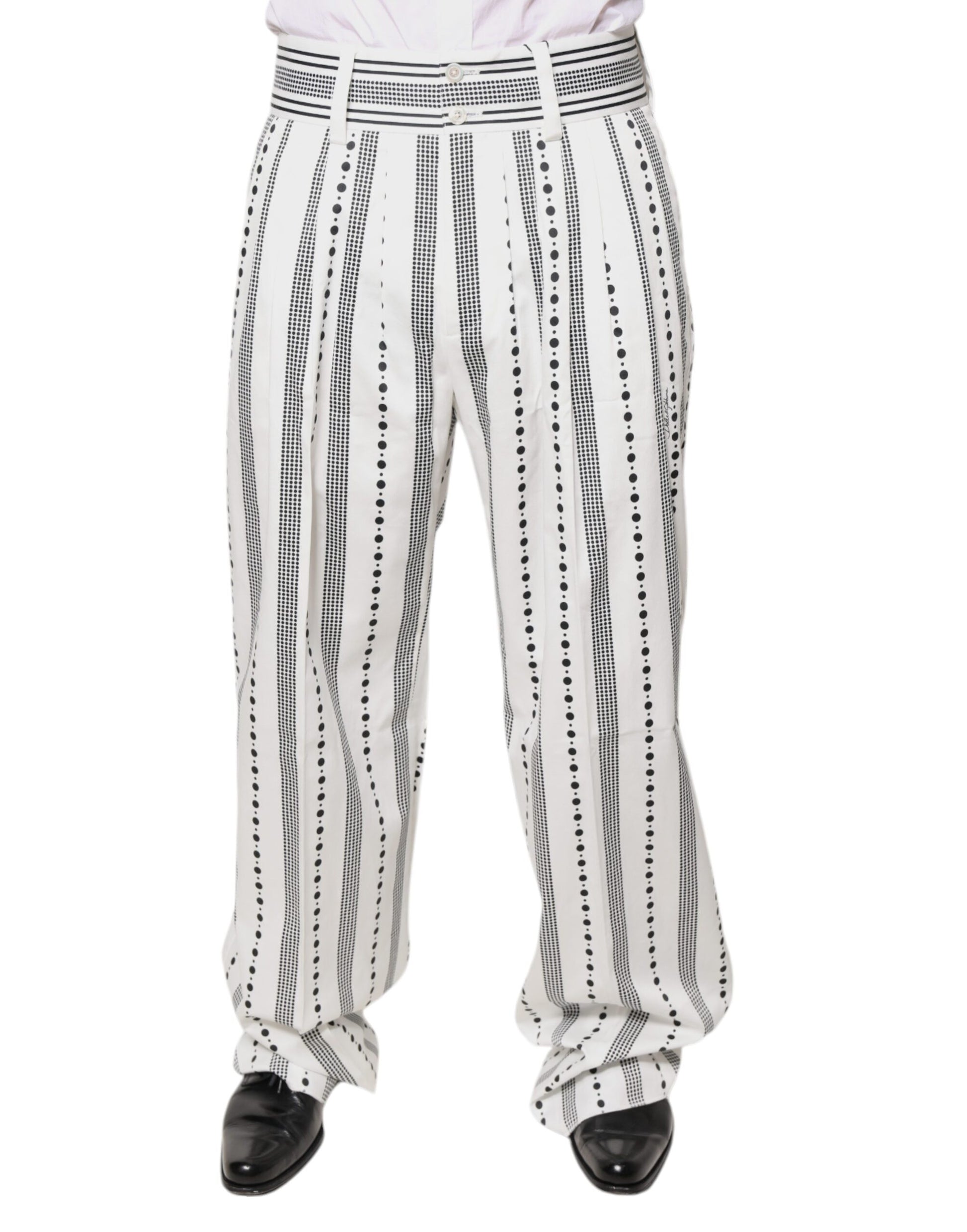 Pantalon de costume droit blanc Dolce & Gabbana
