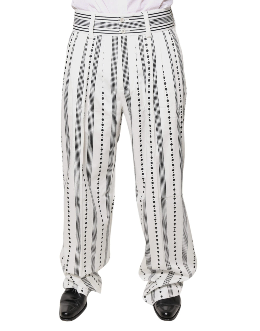 Pantalon de costume droit blanc Dolce & Gabbana