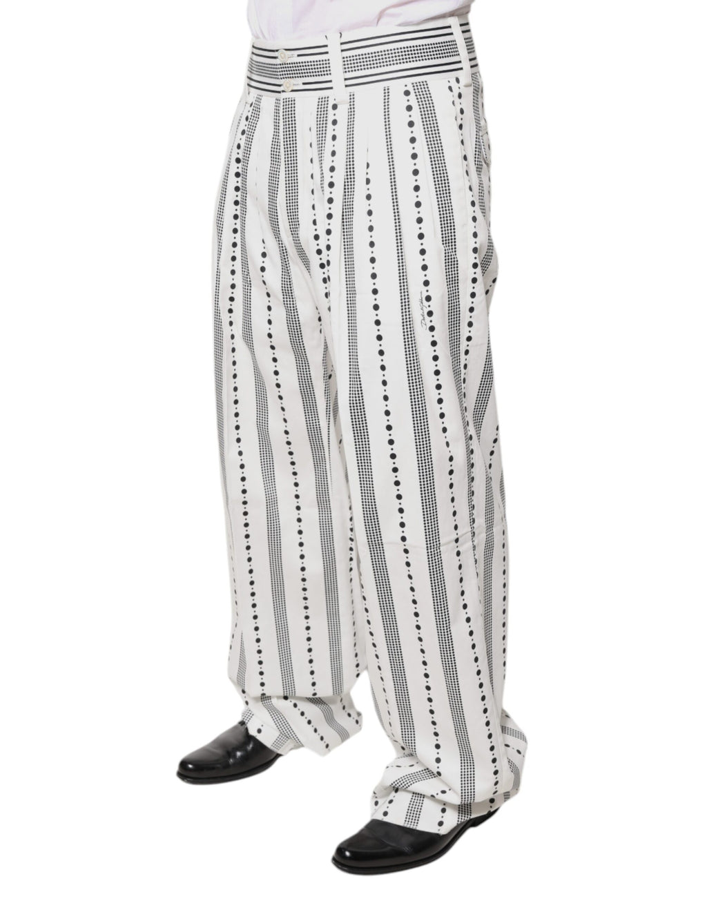 Pantalon de costume droit blanc Dolce & Gabbana