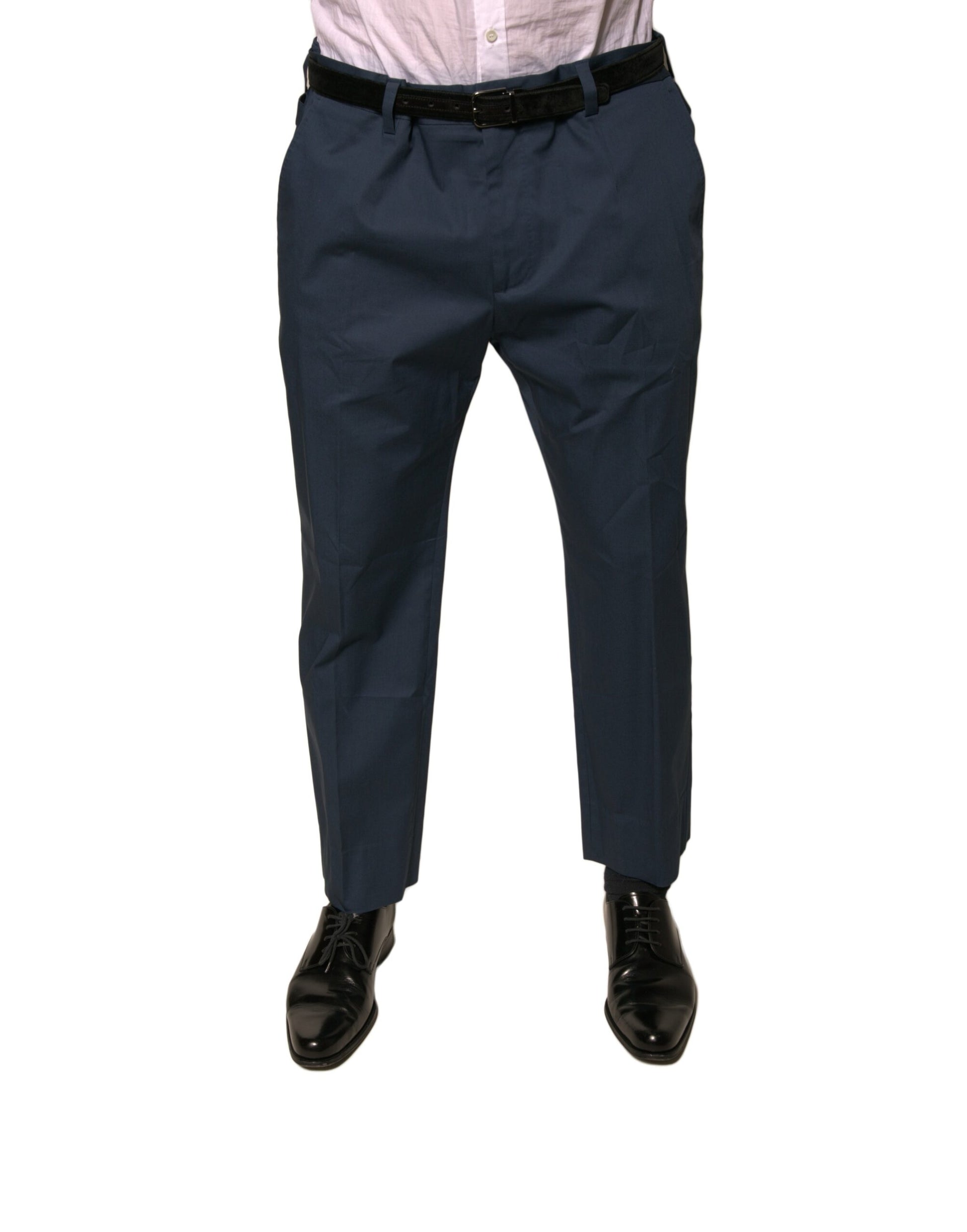 Pantalon de costume skinny bleu en coton pour homme Dolce & Gabbana