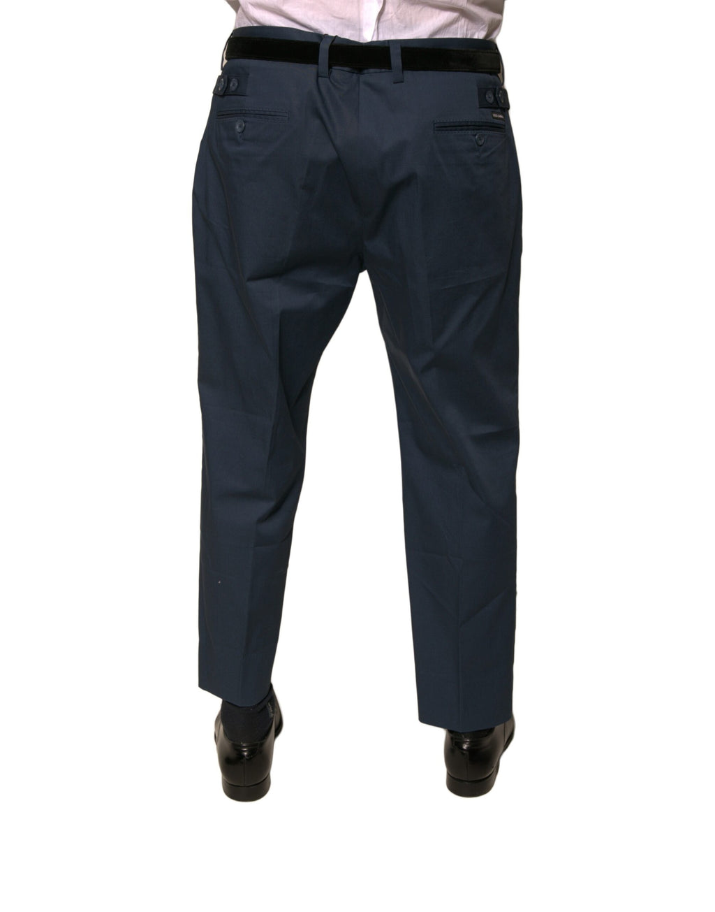 Pantalon de costume skinny bleu en coton pour homme Dolce & Gabbana