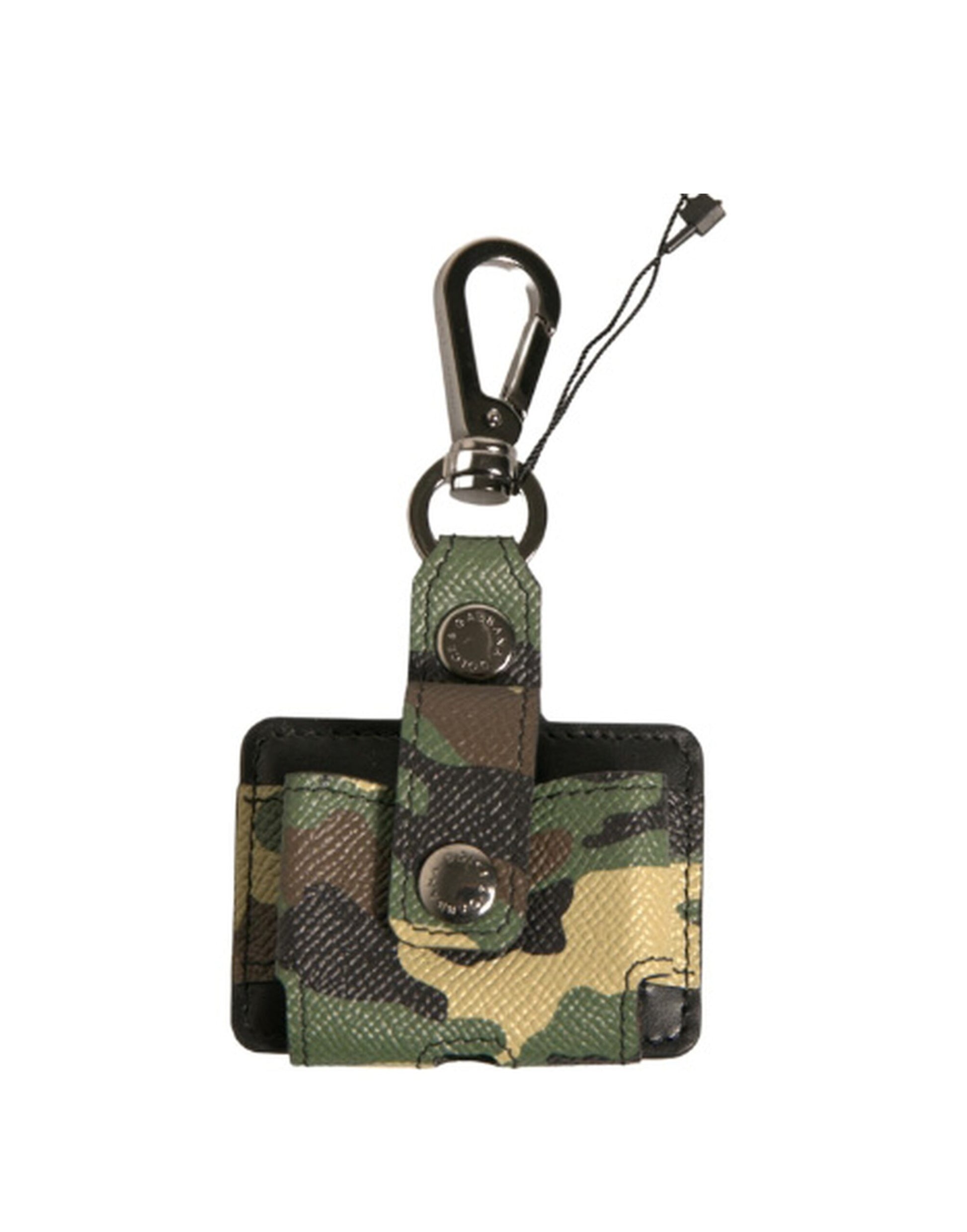 Étui AirPods Dolce & Gabbana en Cuir Camouflage Multicolore et Métal