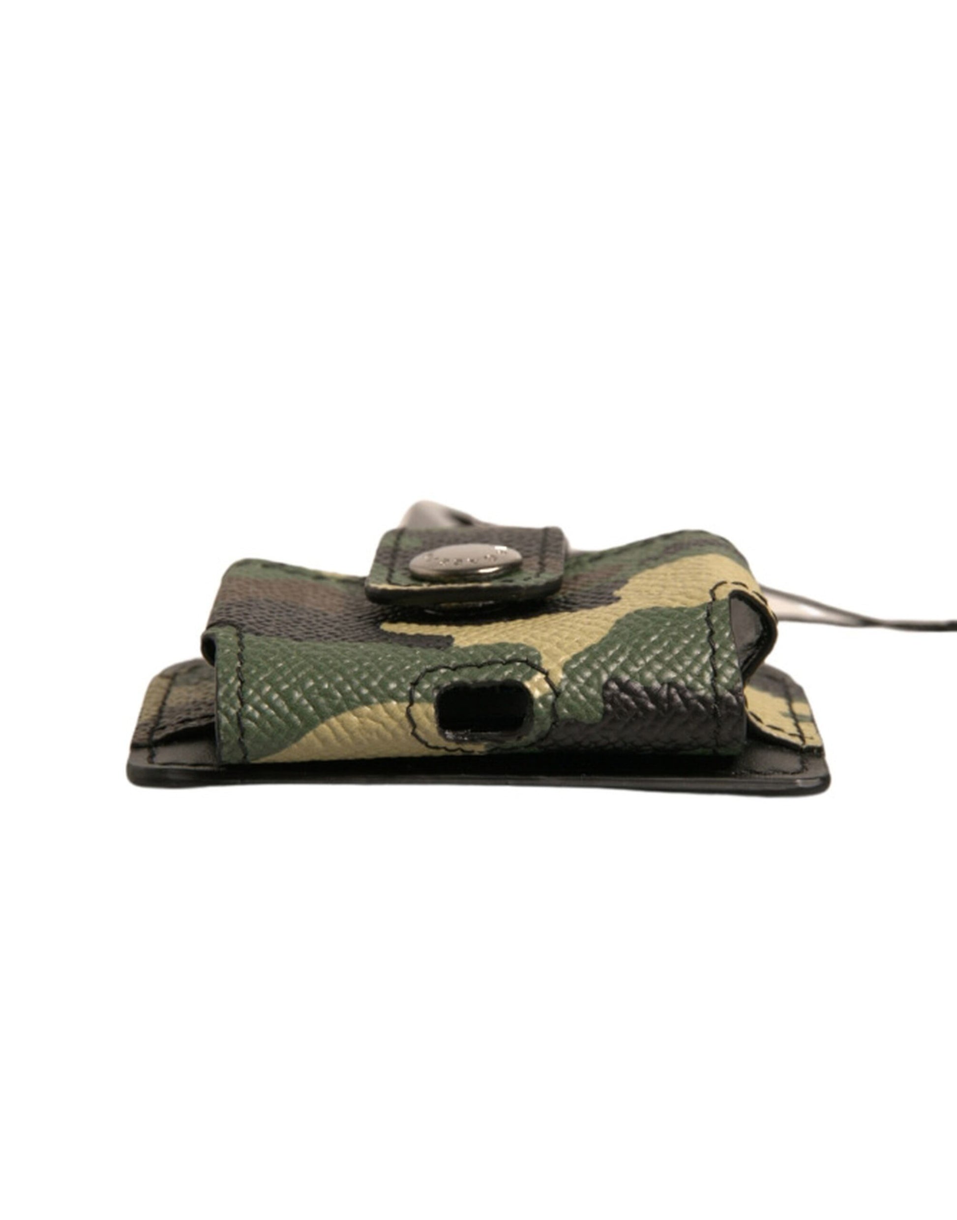 Étui AirPods Dolce & Gabbana en Cuir Camouflage Multicolore et Métal