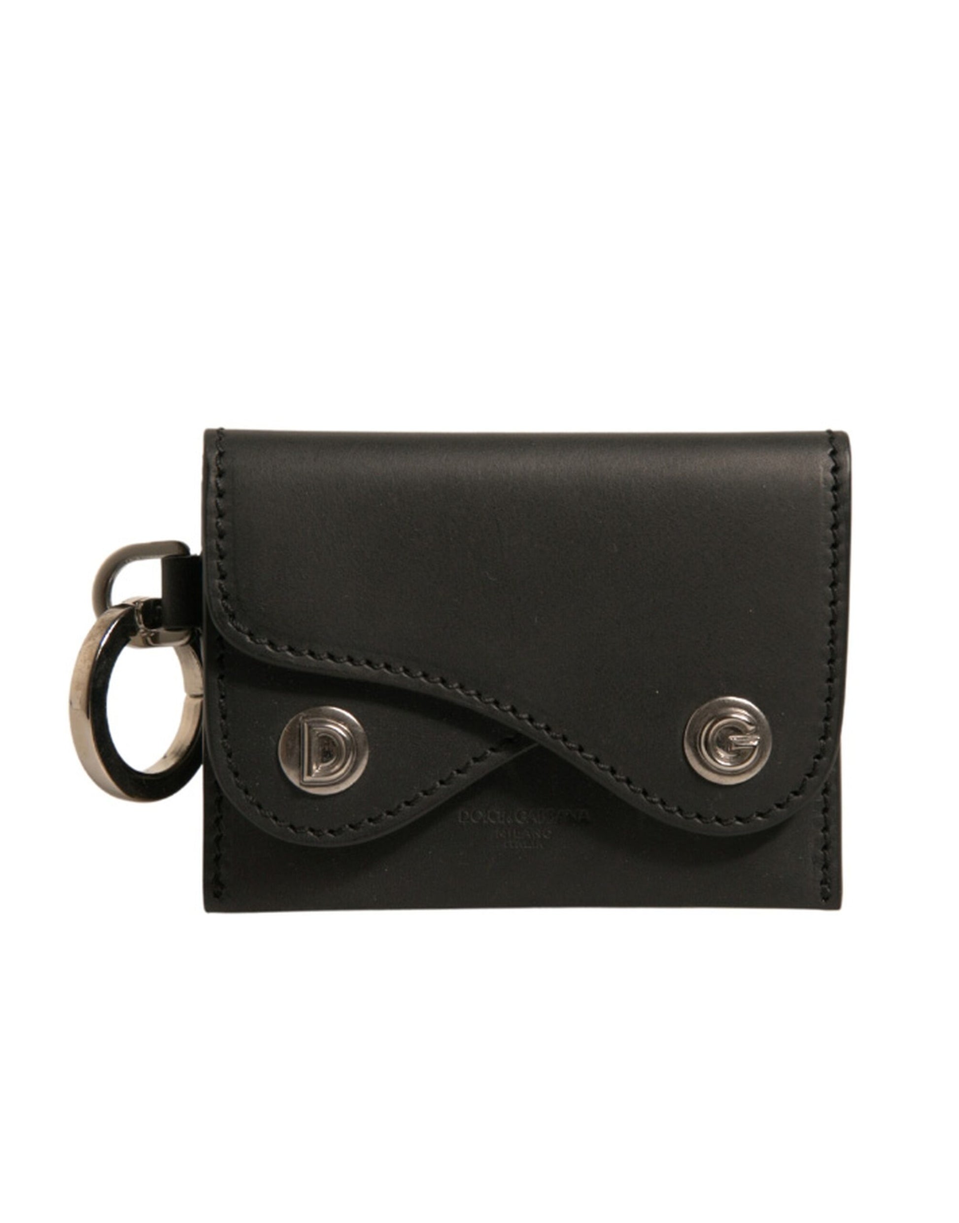 Dolce & Gabbana Porte-cartes et porte-clés en cuir noir