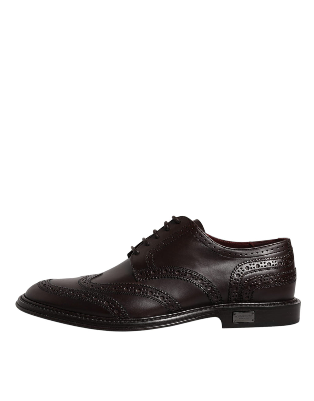 Chaussures de ville Richelieu à lacets en cuir marron Dolce & Gabbana