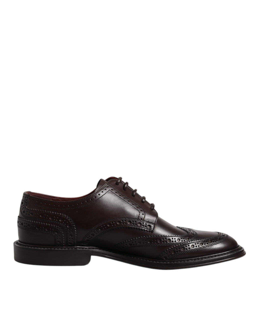 Chaussures de ville Richelieu à lacets en cuir marron Dolce & Gabbana