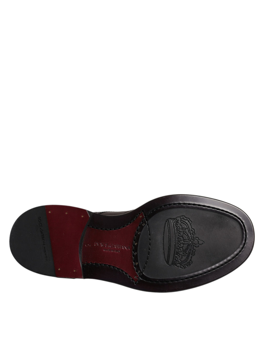 Chaussures de ville Richelieu à lacets en cuir marron Dolce & Gabbana
