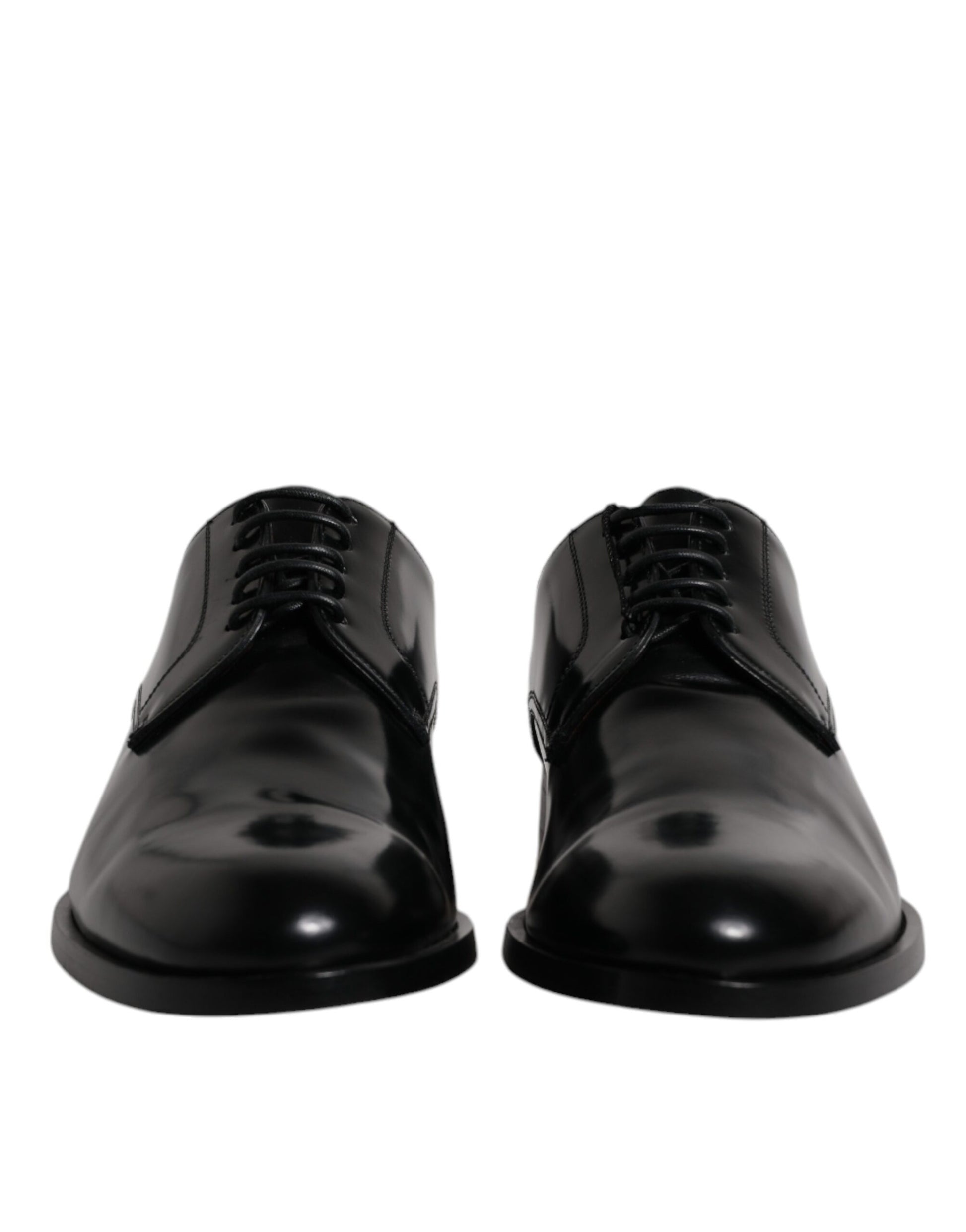 Chaussures de ville Richelieu à lacets en cuir de veau noir Dolce & Gabbana