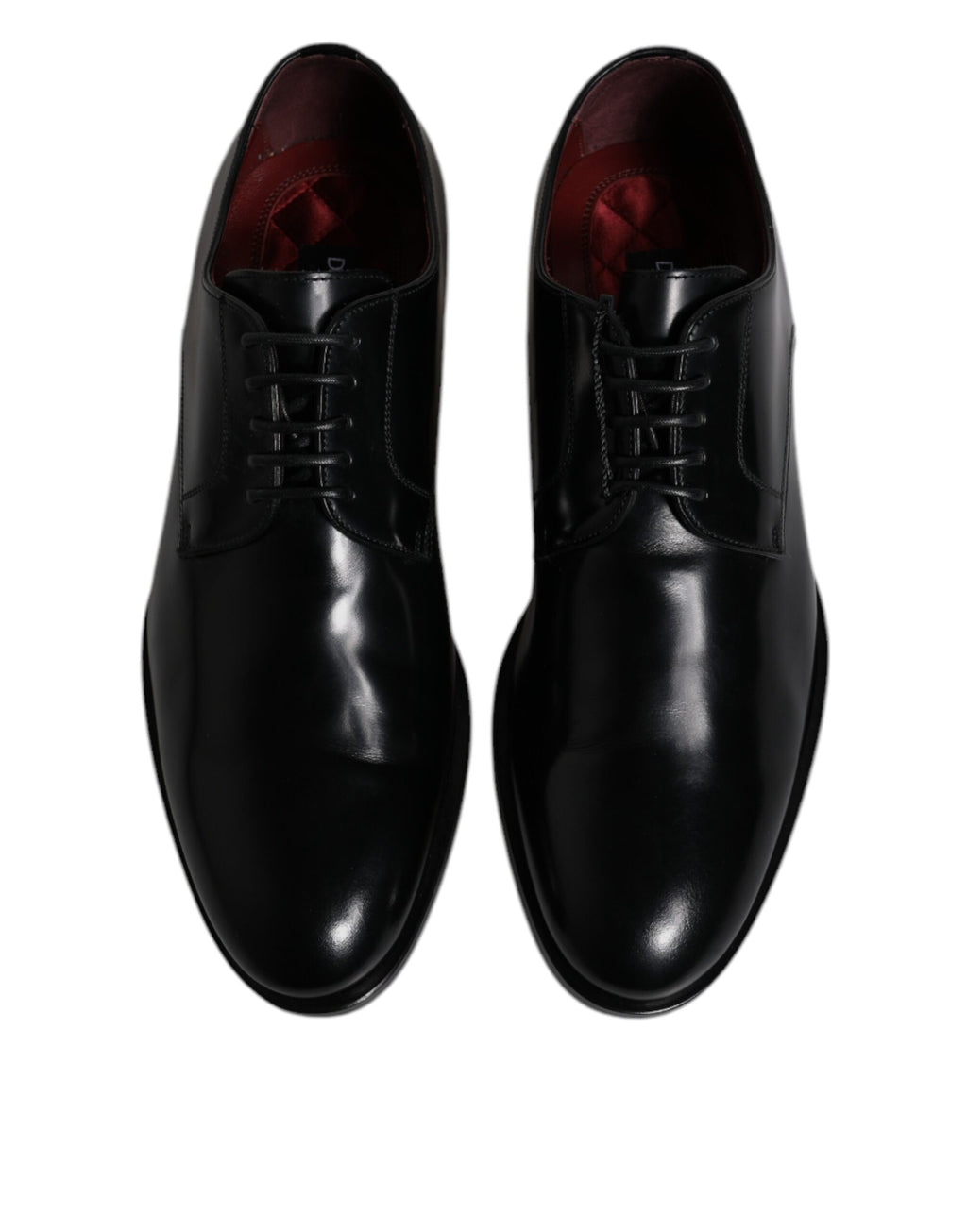 Chaussures de ville Richelieu à lacets en cuir de veau noir Dolce & Gabbana