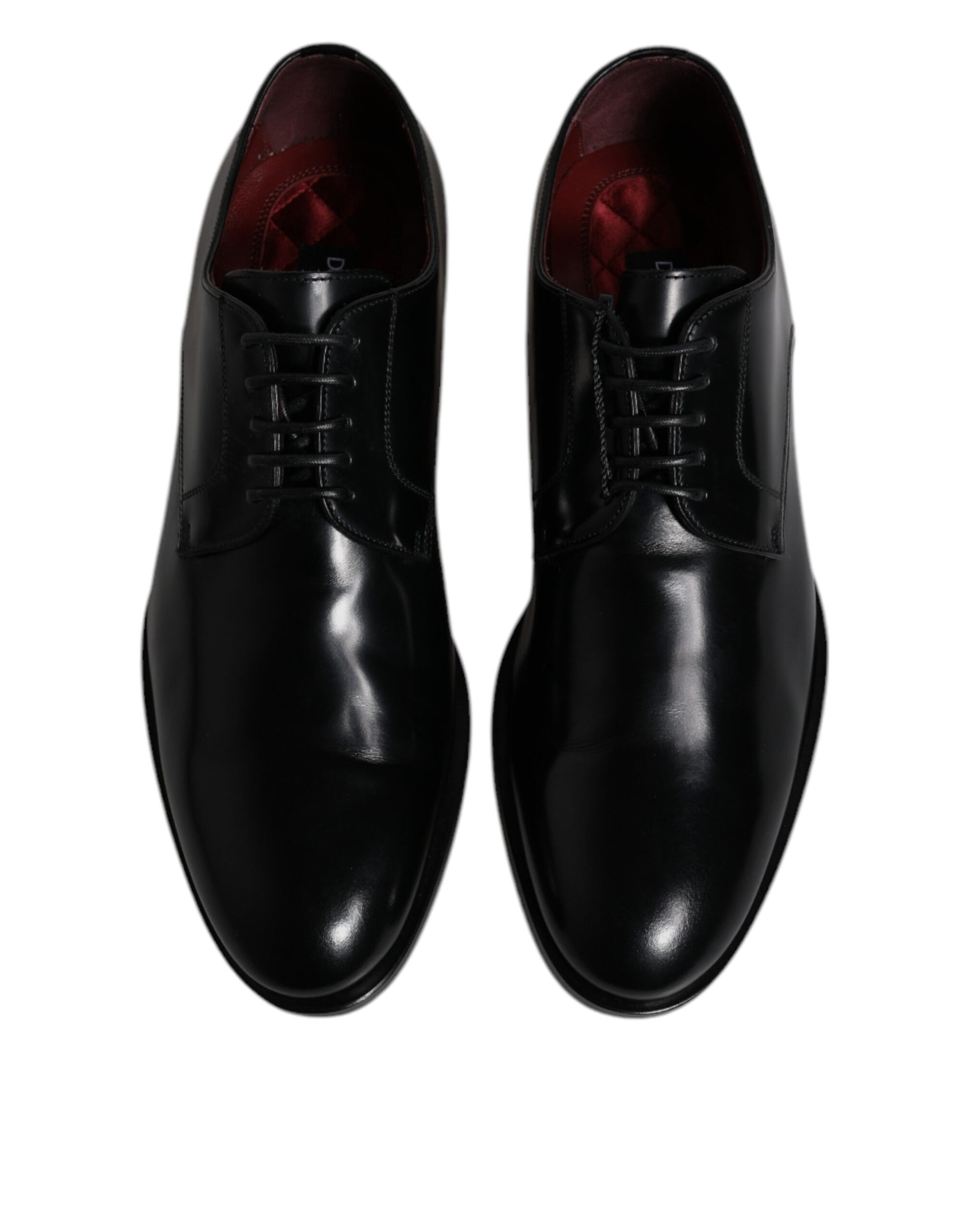 Chaussures de ville Richelieu à lacets en cuir de veau noir Dolce & Gabbana