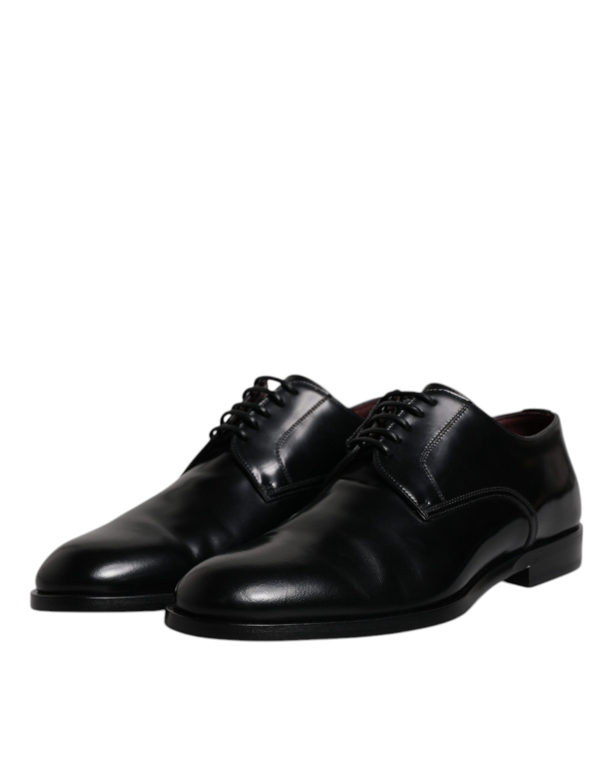 Chaussures de ville Richelieu à lacets en cuir de veau noir Dolce & Gabbana