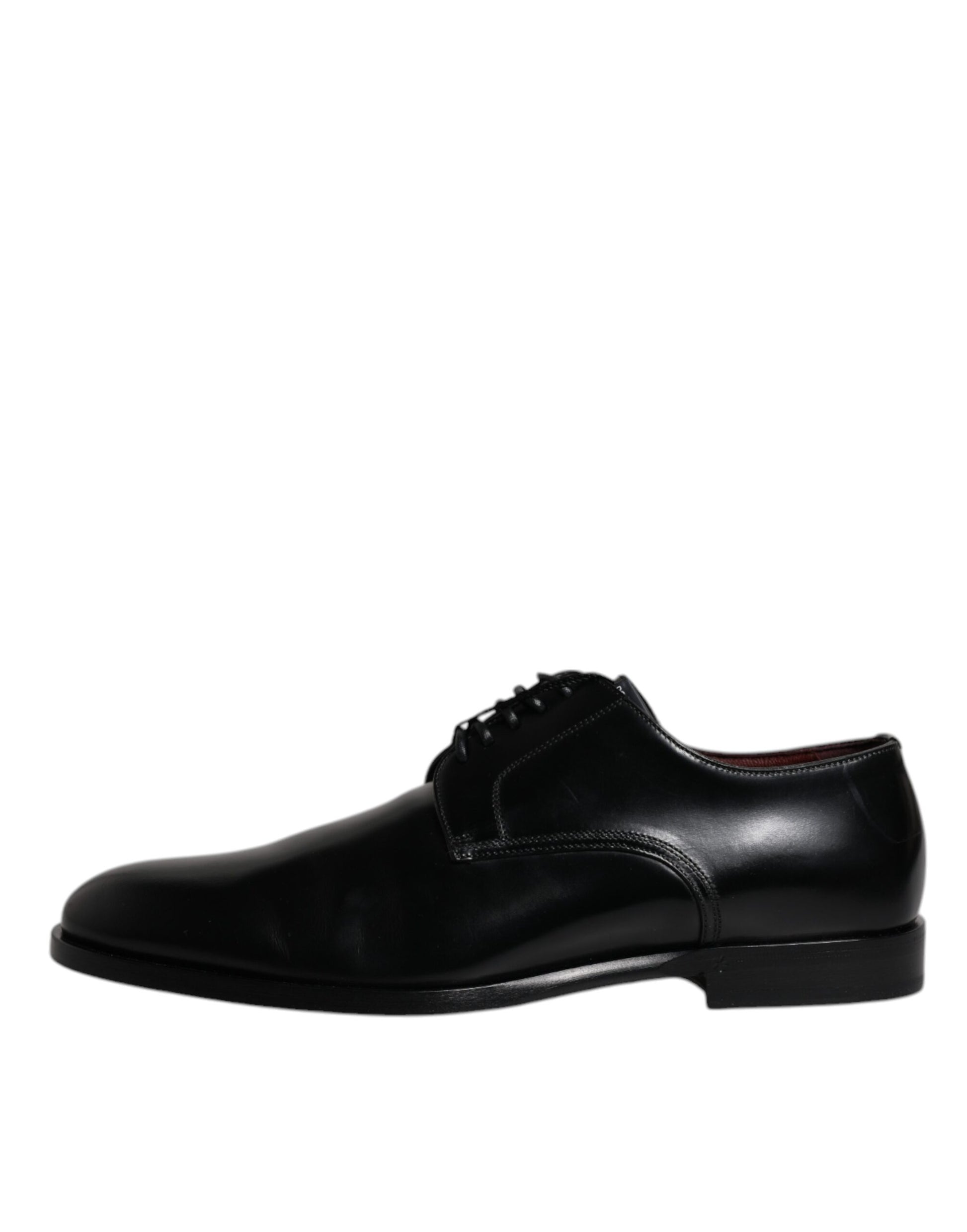 Chaussures de ville Richelieu à lacets en cuir de veau noir Dolce & Gabbana