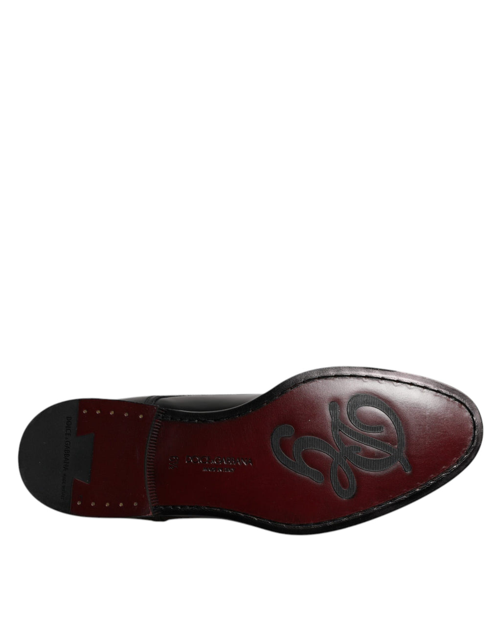 Chaussures de ville Richelieu à lacets en cuir de veau noir Dolce & Gabbana