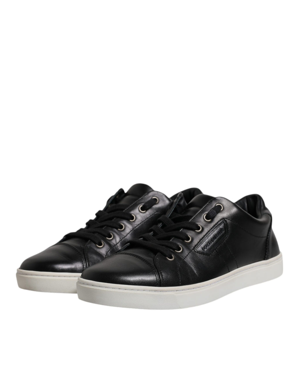 Baskets homme en cuir nappa noir London Dolce & Gabbana