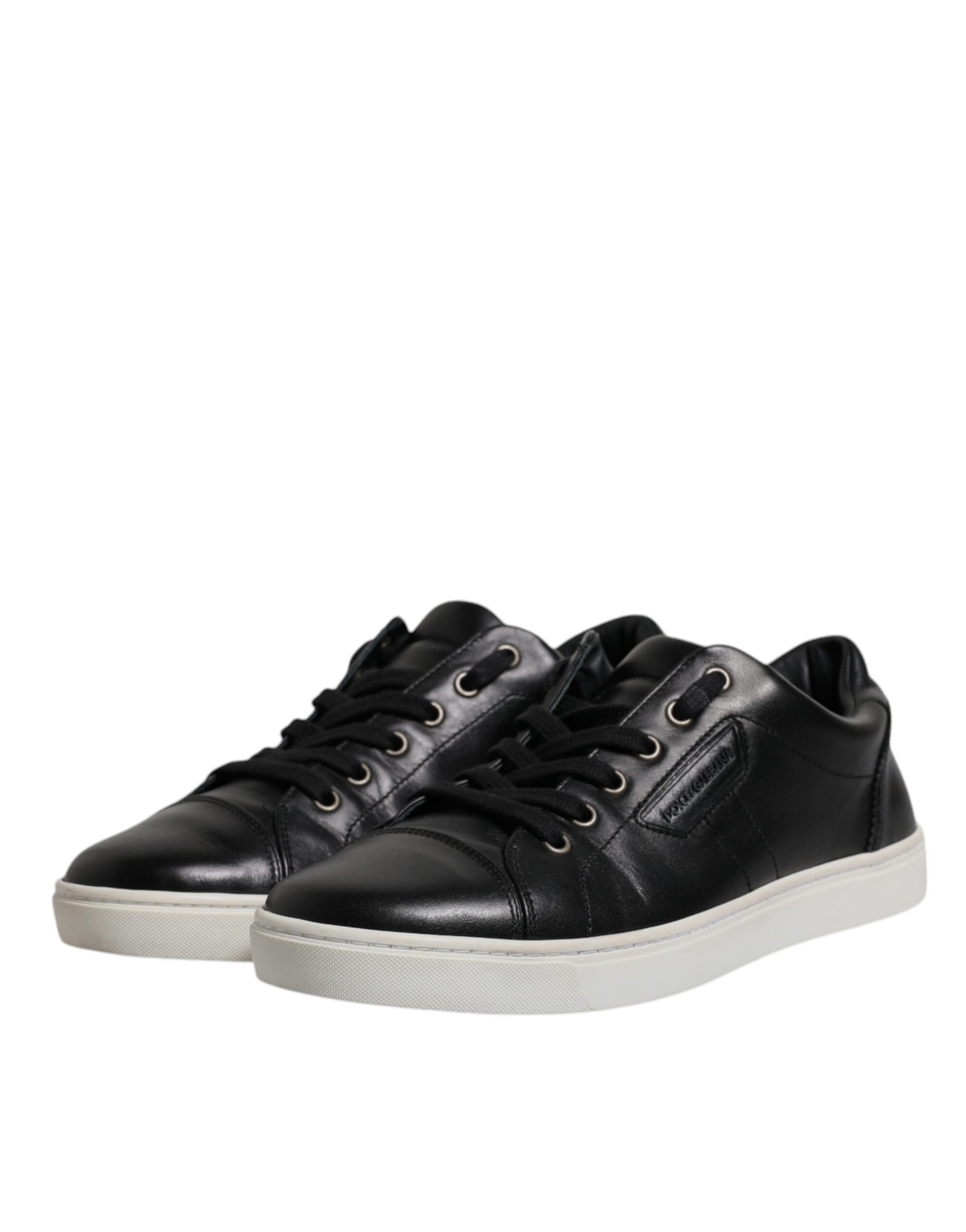 Baskets homme en cuir nappa noir London Dolce & Gabbana