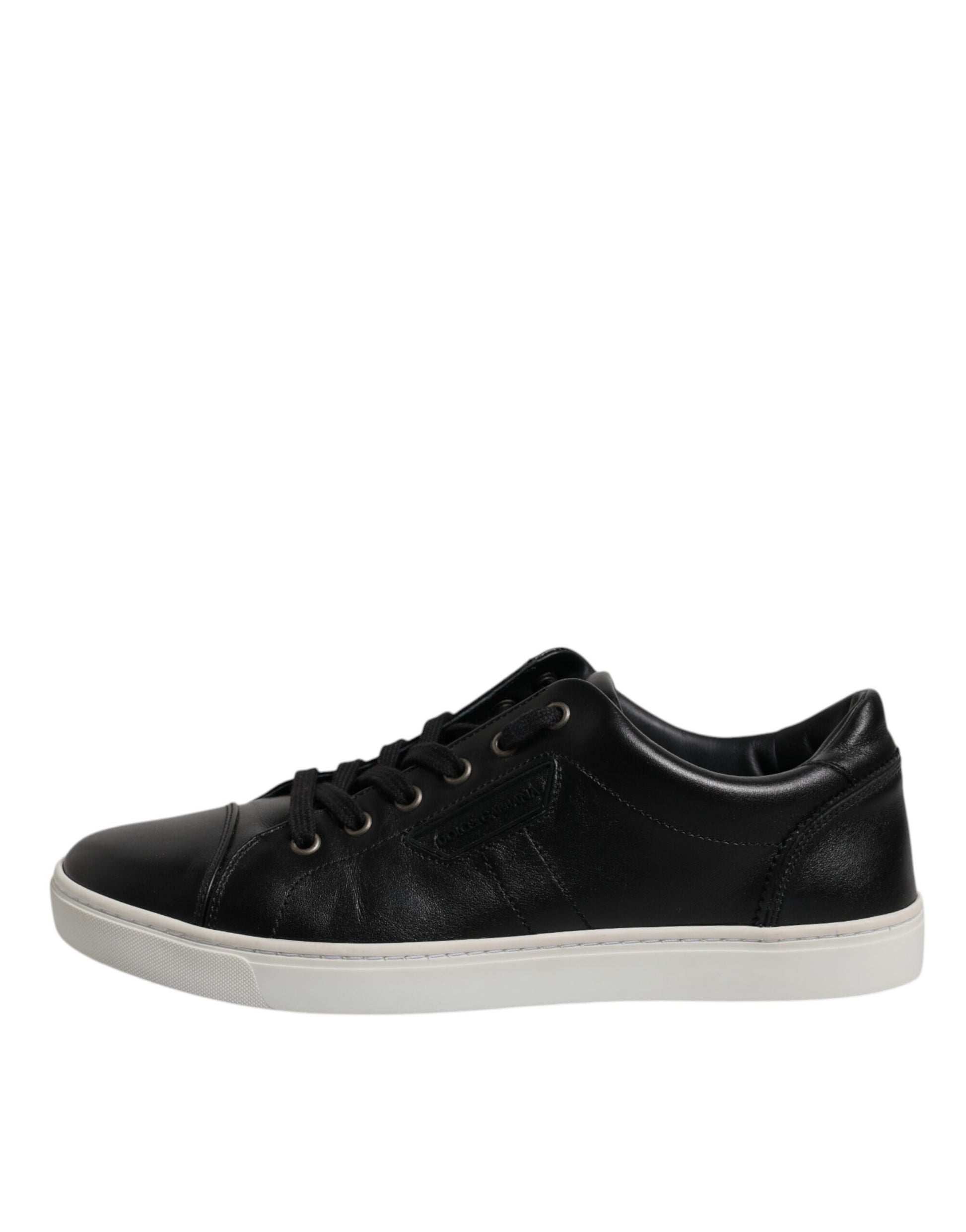 Baskets homme en cuir nappa noir London Dolce & Gabbana