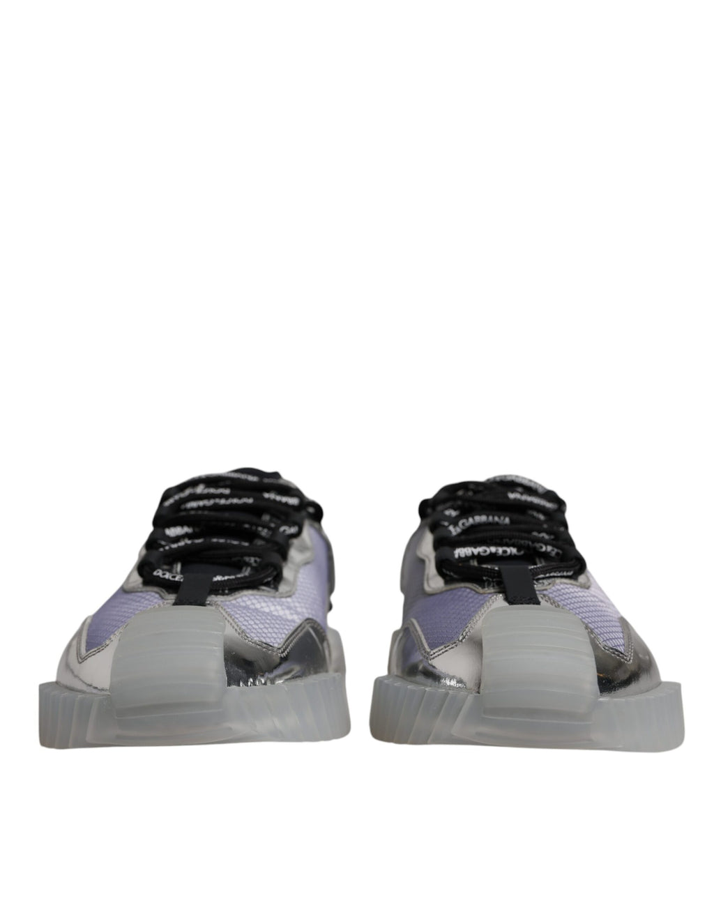 Dolce & Gabbana Baskets basses NS1 en nylon noir et argent