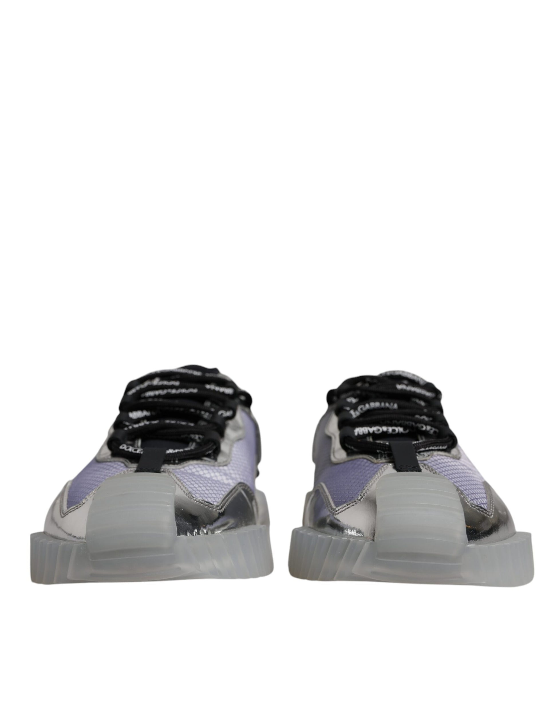 Dolce & Gabbana Baskets basses NS1 en nylon noir et argent