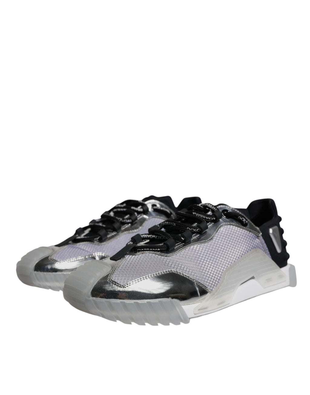 Dolce & Gabbana Baskets basses NS1 en nylon noir et argent