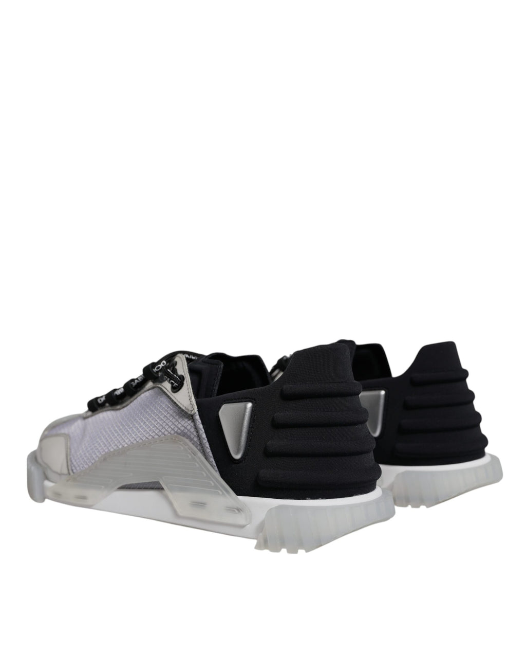 Dolce & Gabbana Baskets basses NS1 en nylon noir et argent