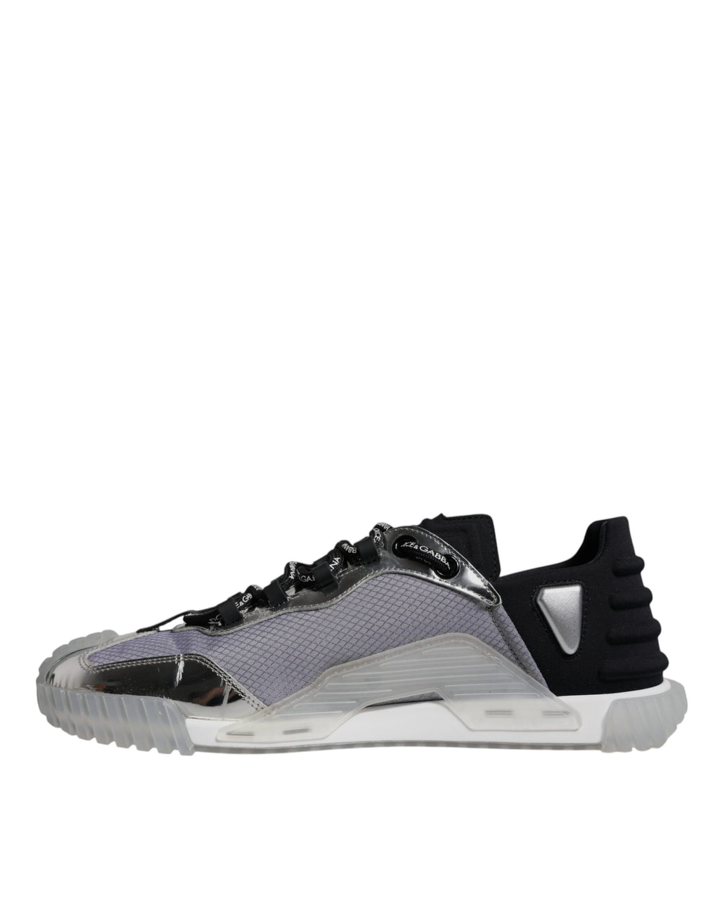 Dolce & Gabbana Baskets basses NS1 en nylon noir et argent