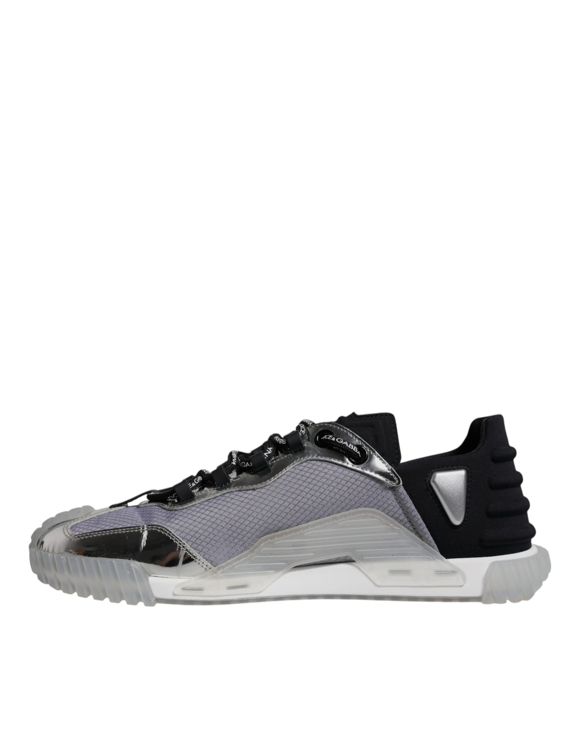 Dolce & Gabbana Baskets basses NS1 en nylon noir et argent