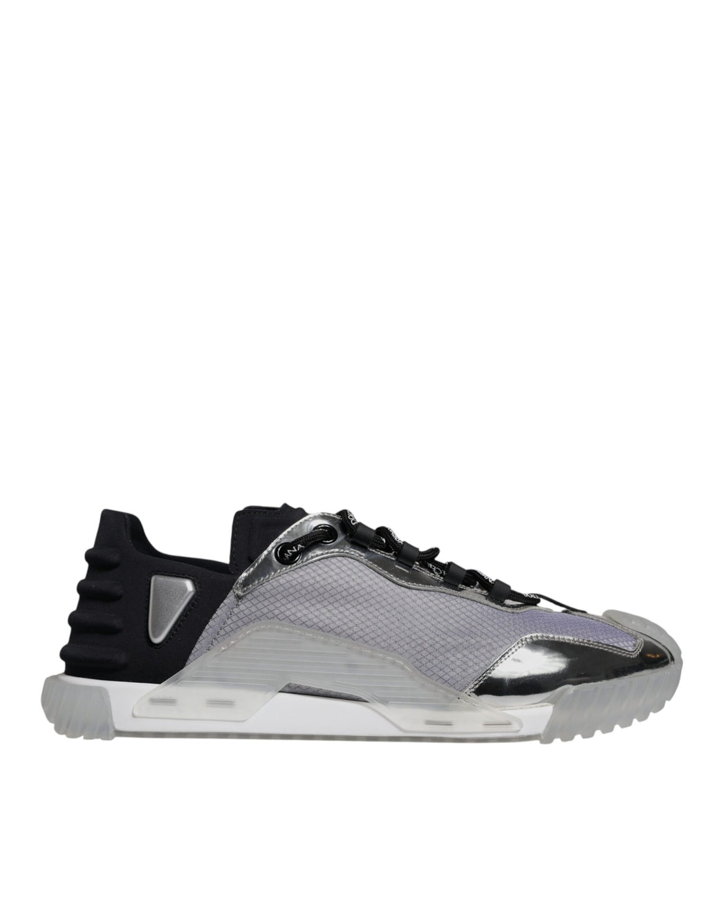 Dolce & Gabbana Baskets basses NS1 en nylon noir et argent
