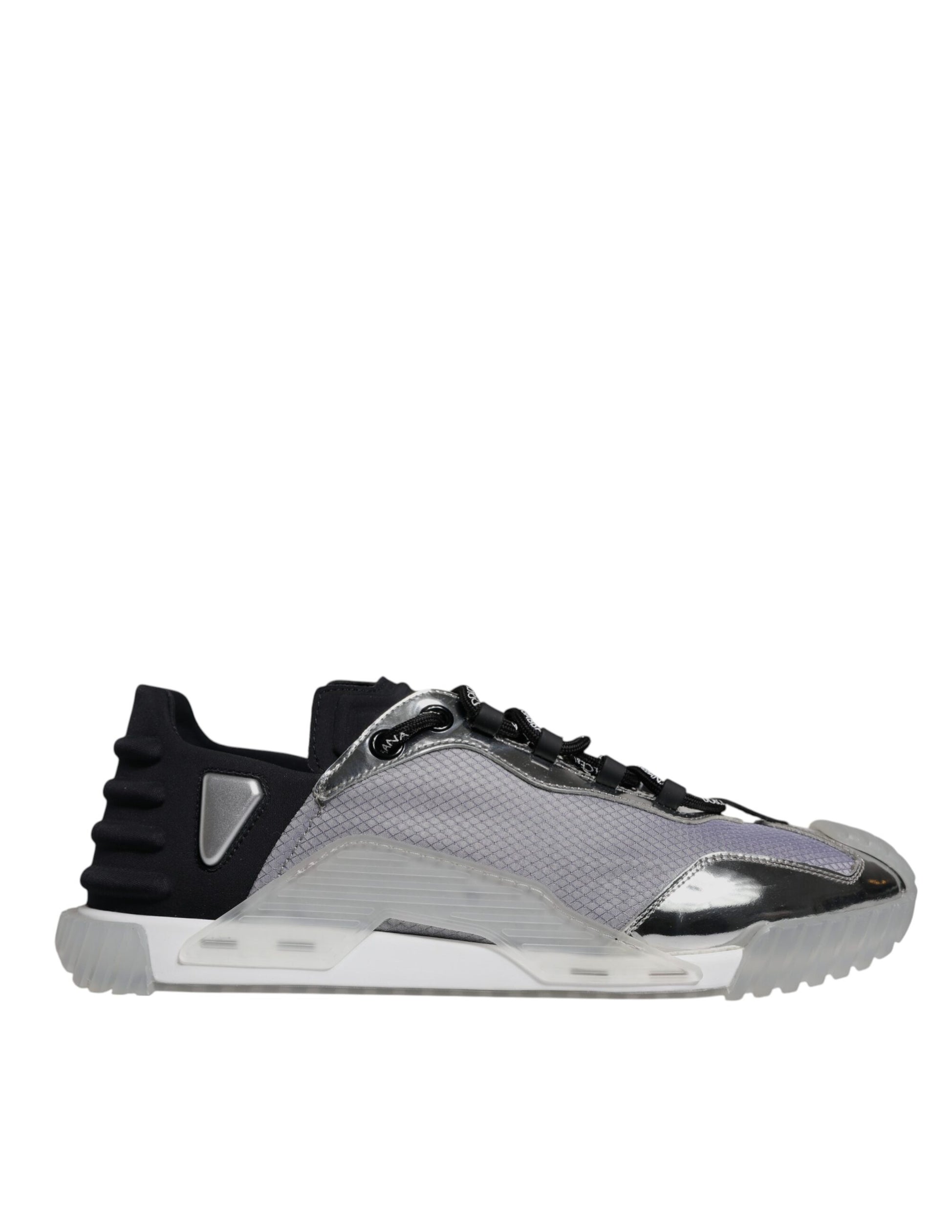 Dolce & Gabbana Baskets basses NS1 en nylon noir et argent