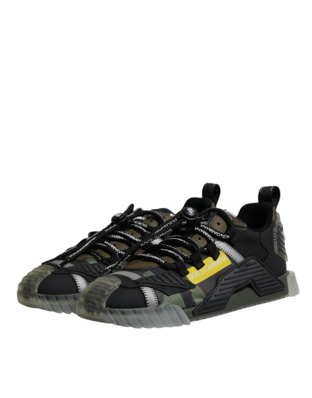 Baskets basses Dolce & Gabbana NS1 noires et vert camouflage