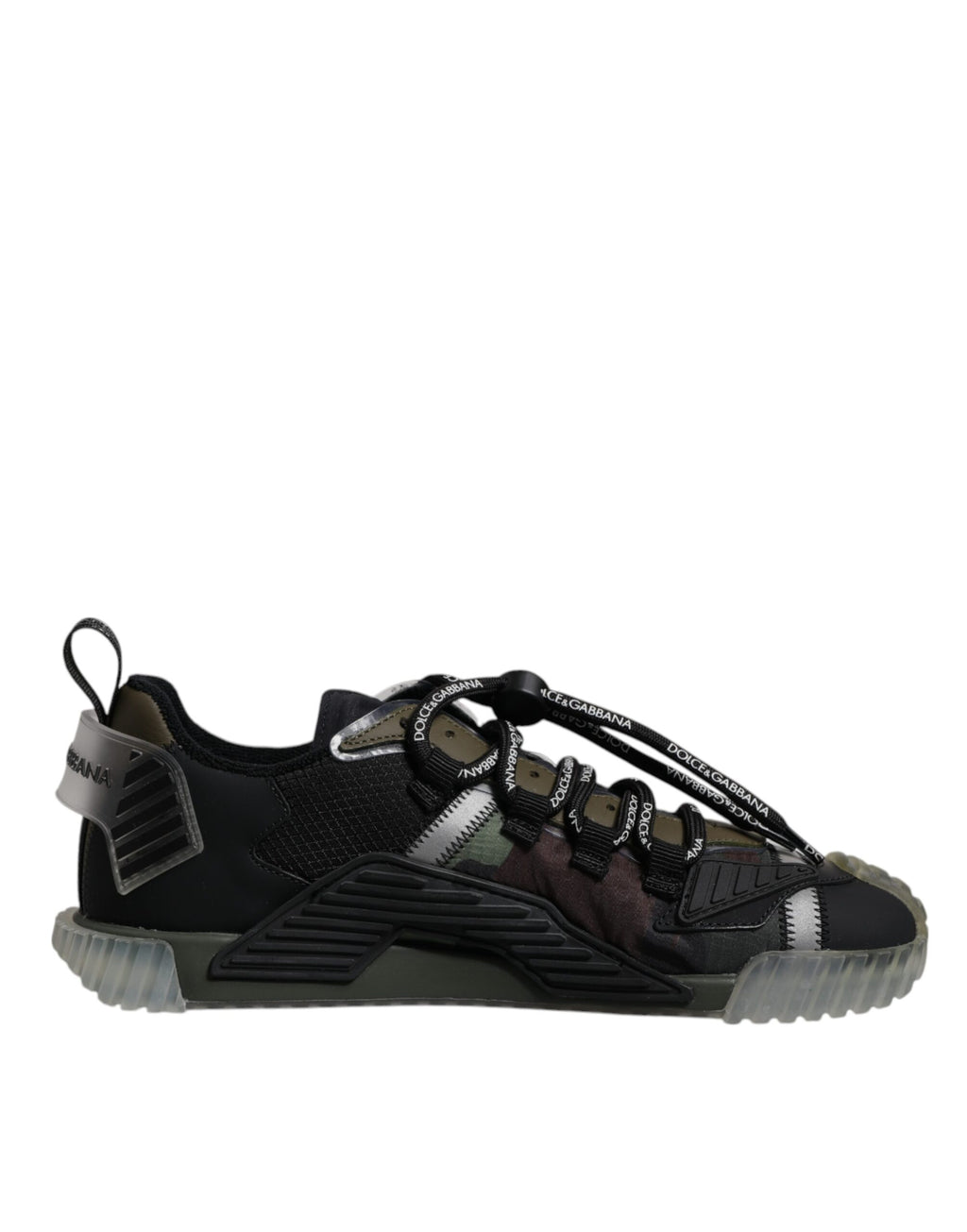Baskets basses Dolce & Gabbana NS1 noires et vert camouflage