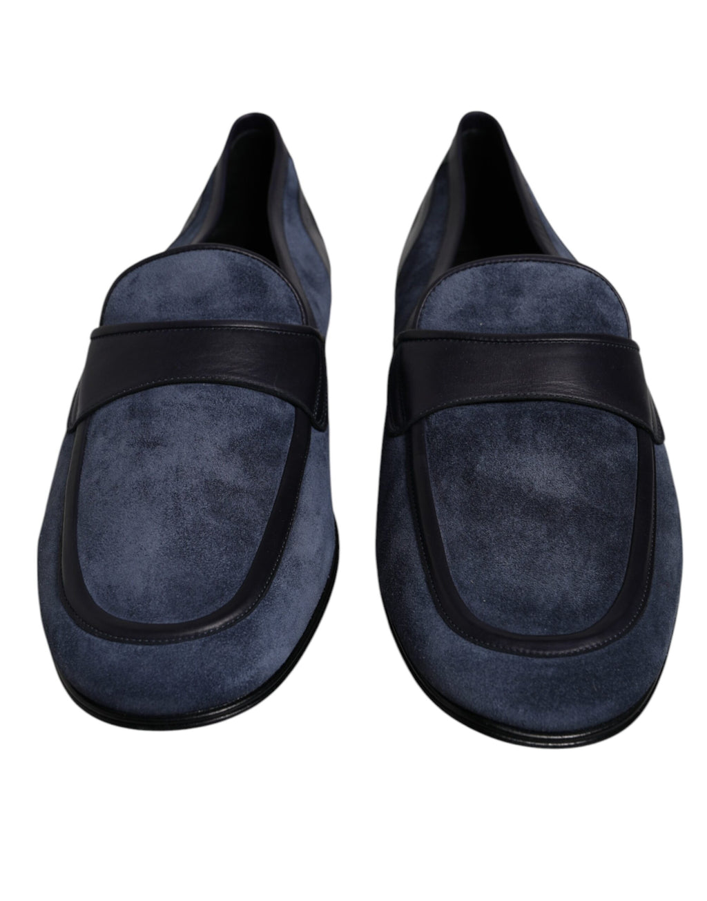 Chaussures en cuir suédé bleu Dolce & Gabbana Mocassins